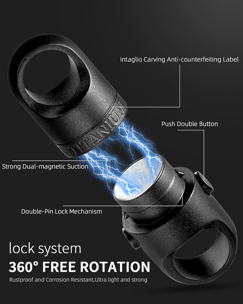 FEGVE Magnetic Quick Release Keychain – One-Hand Detachable Magnet Connector with Secure Lock for Valet & EDC Use - Image 4